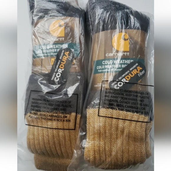 Carhartt Men's 2 Pack Cold Weather Boot Sock XL Cordura Fiber New - Picture 3 of 3